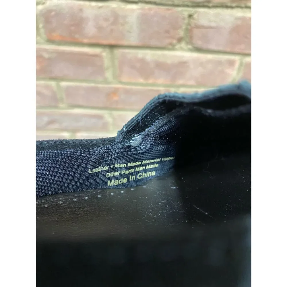 Trotters Black Patton Leather & Suede Flat Size 7.5